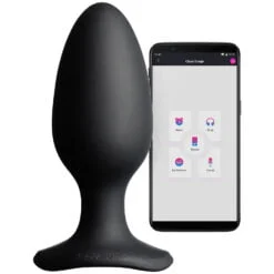 Lovense Hush 2 App-styret Stor Butt Plug - Sort