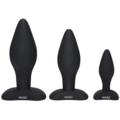 Sinful BumBum Silikone Butt Plug Sæt - Sort