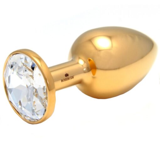 Rosebuds Gold Swarovski Cristal Butt Plug Medium - Guld